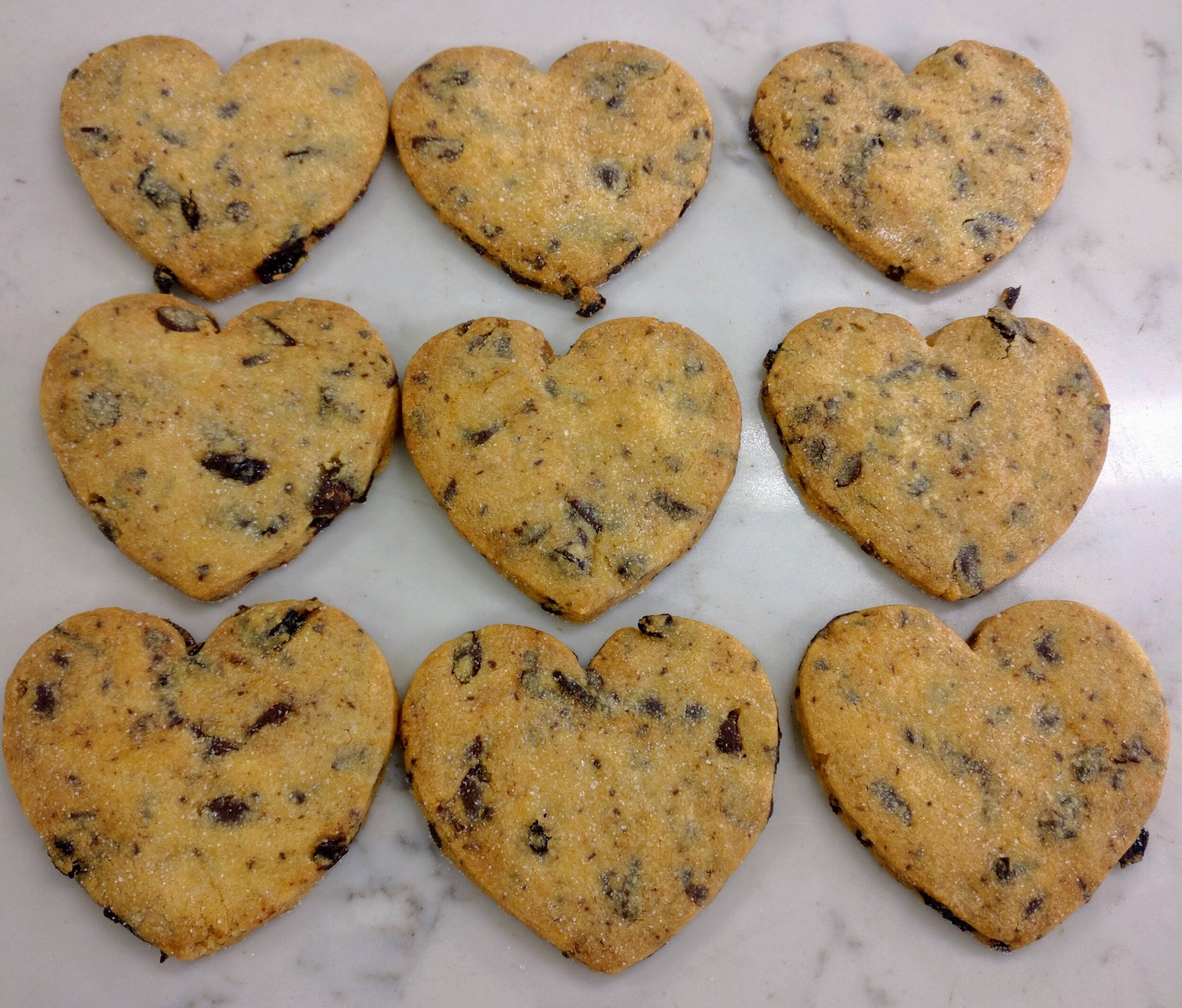 Chocolate Cherry Shortbread Hearts (6 ea)